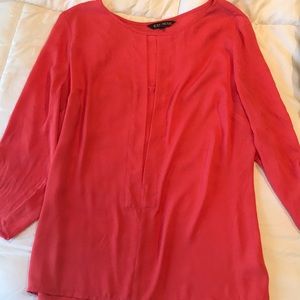 Coral chiffon express top